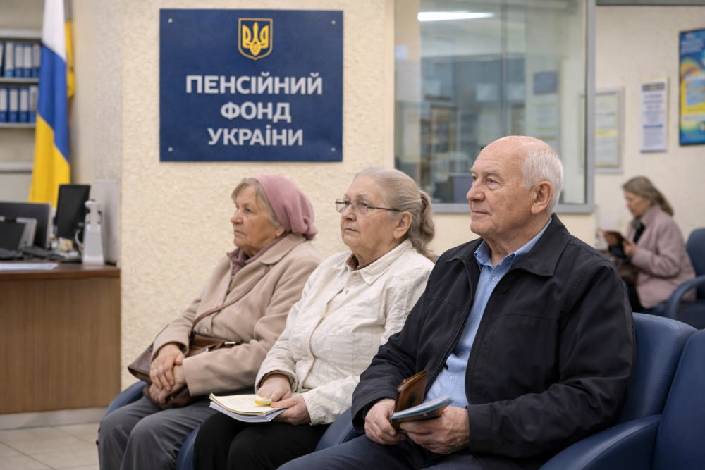 Грамадяни очікують на прийом у Пенсійному фонді в Україні