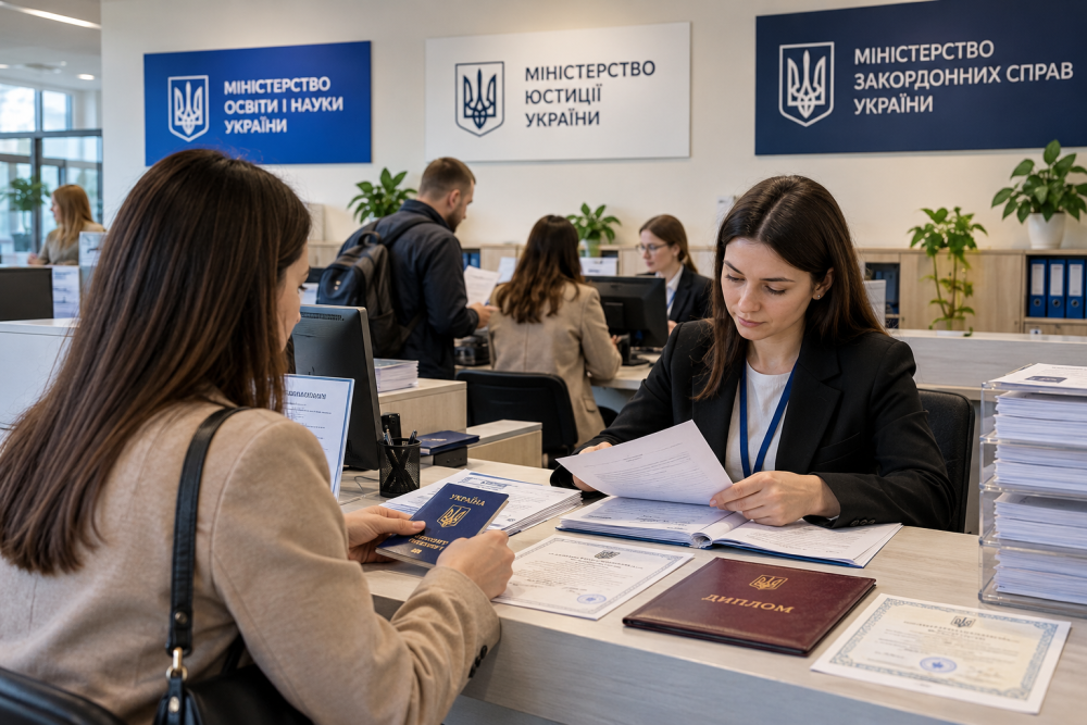 Оформлення апостиля в Україні – перевірка документів у державній установі МОН, МЗС та Мін'юсту