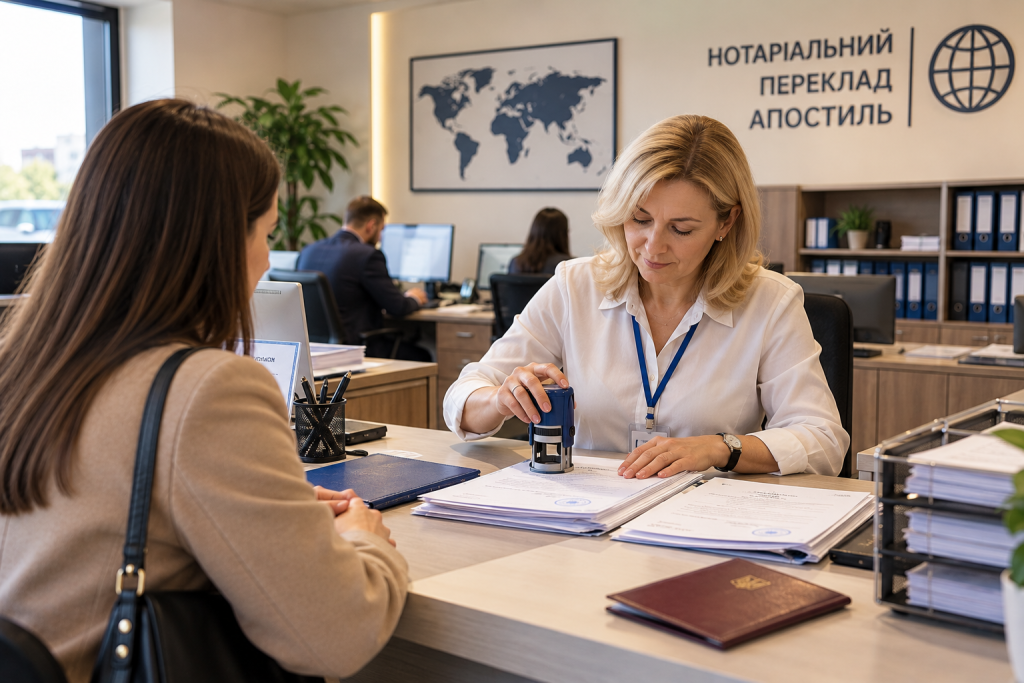 Оформлення подвійного апостиля та нотаріального перекладу документів у бюро перекладів