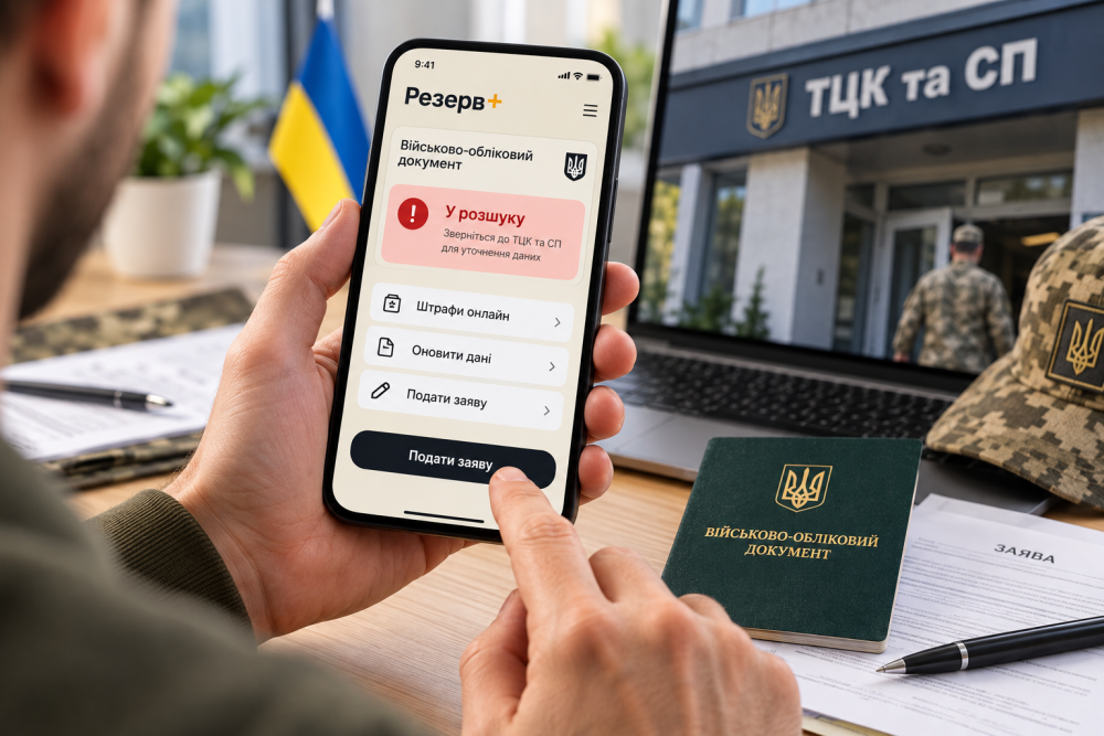 Як знятися з розшуку ТЦК у 2026 році через Резерв+